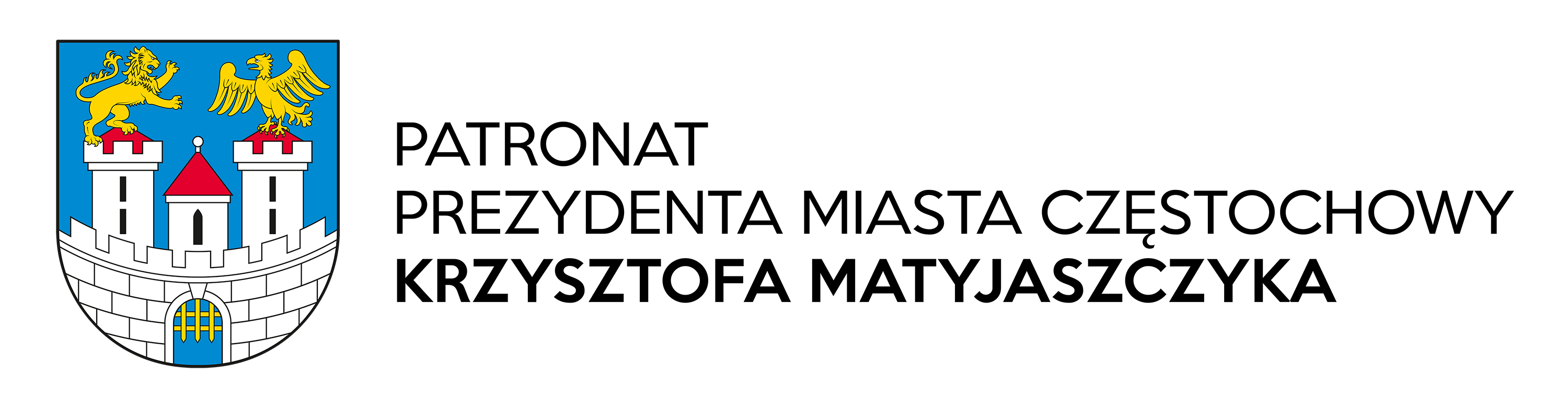 logo miasta Częstochowa oraz napis Patronat Prezydenta Miasta Częstochowy Krzysztofa Matyjaszczyka