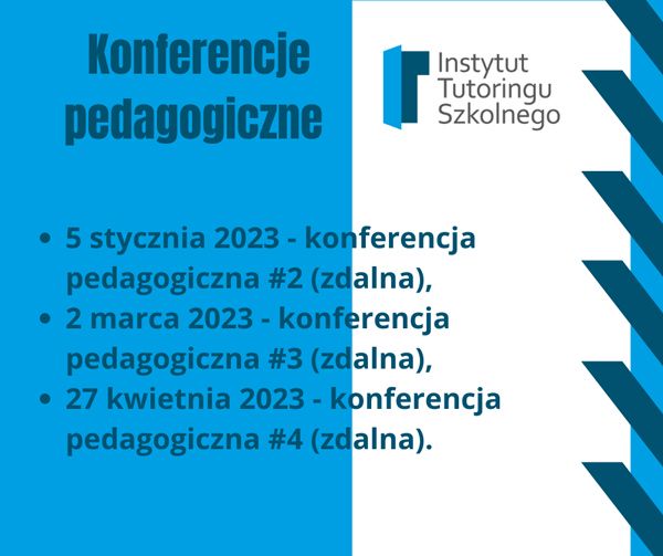 Informacja na temat dat bezpłatnych konferencji pedagogicznych on-line